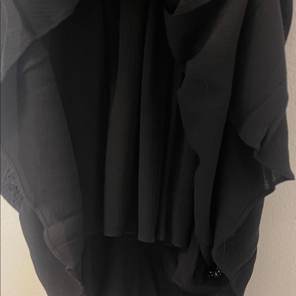 Hale Bob Black Lace Adjustable Tie Empire Dress Large PTP 20”-22” Length 40”EUC - Picture 12 of 12